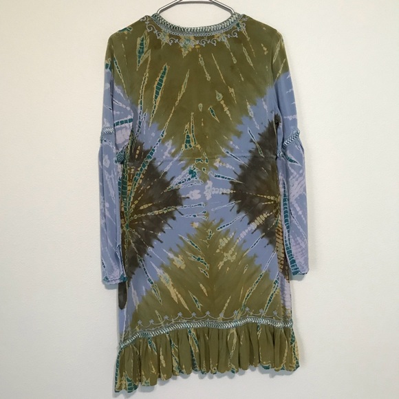 Moda Tie Dye Long Sleeve Dress Sz Small - Picture 7 of 7